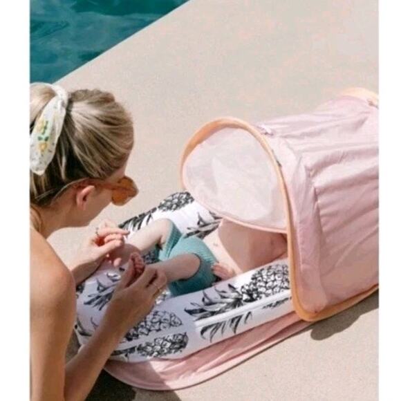 DockATot Cabana Kit Deluxe+ Dock Rose Pink SI23 Sun Shade Mesh Lounge Cover - Picture 4 of 11